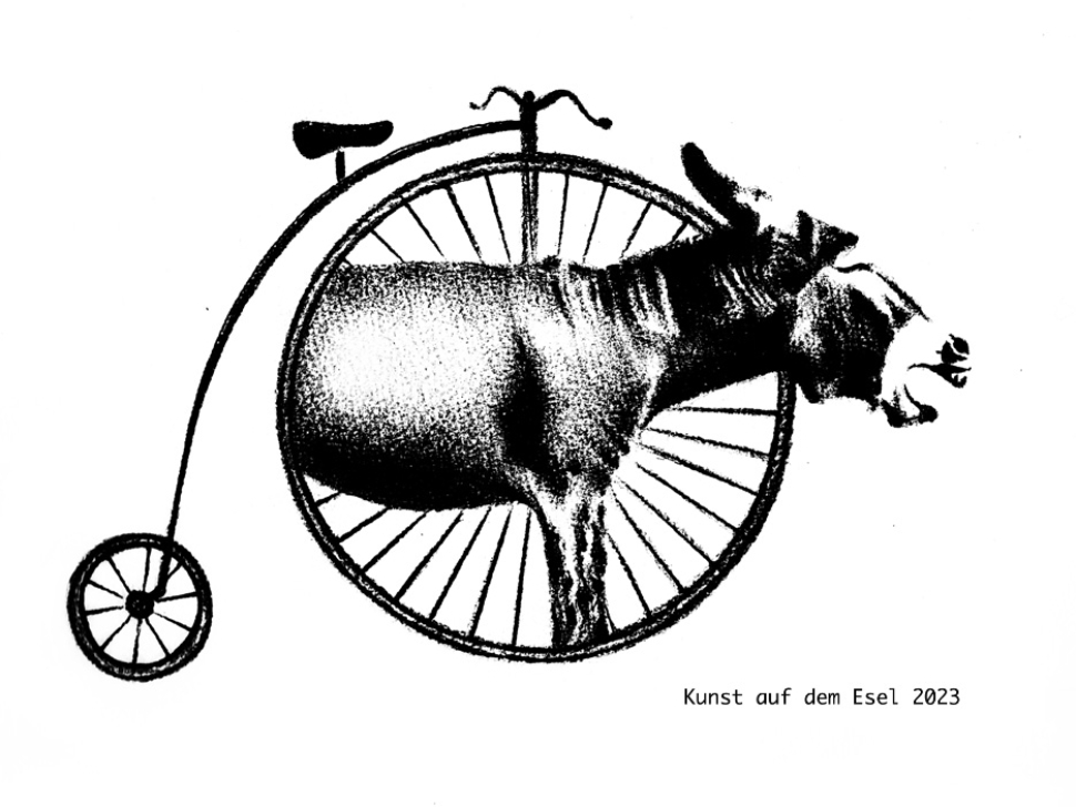 Kunst auf dem Esel